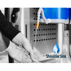 Lave mains mobile ShoulderSink Vert kaki avec support de fixation